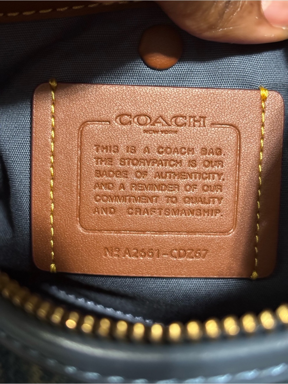 Coach Juliet Denim Quilted Shoulder Bag with Gold Chain - Blue - Picture 3 of 8